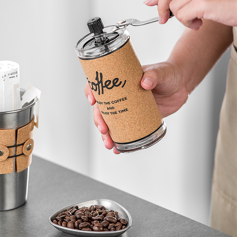 Tazas de café de campamento al aire libre cajas de regalo de cafetera portátiles de alta calidad de cafetera de café de mano conjunto molino de frijoles de mano