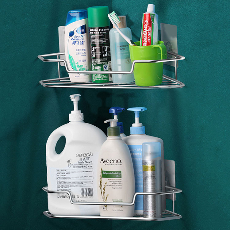 Bathroom Storage Rack Tripod Wall Bathroom Punch-free Corner Kitchen Storage Rack
