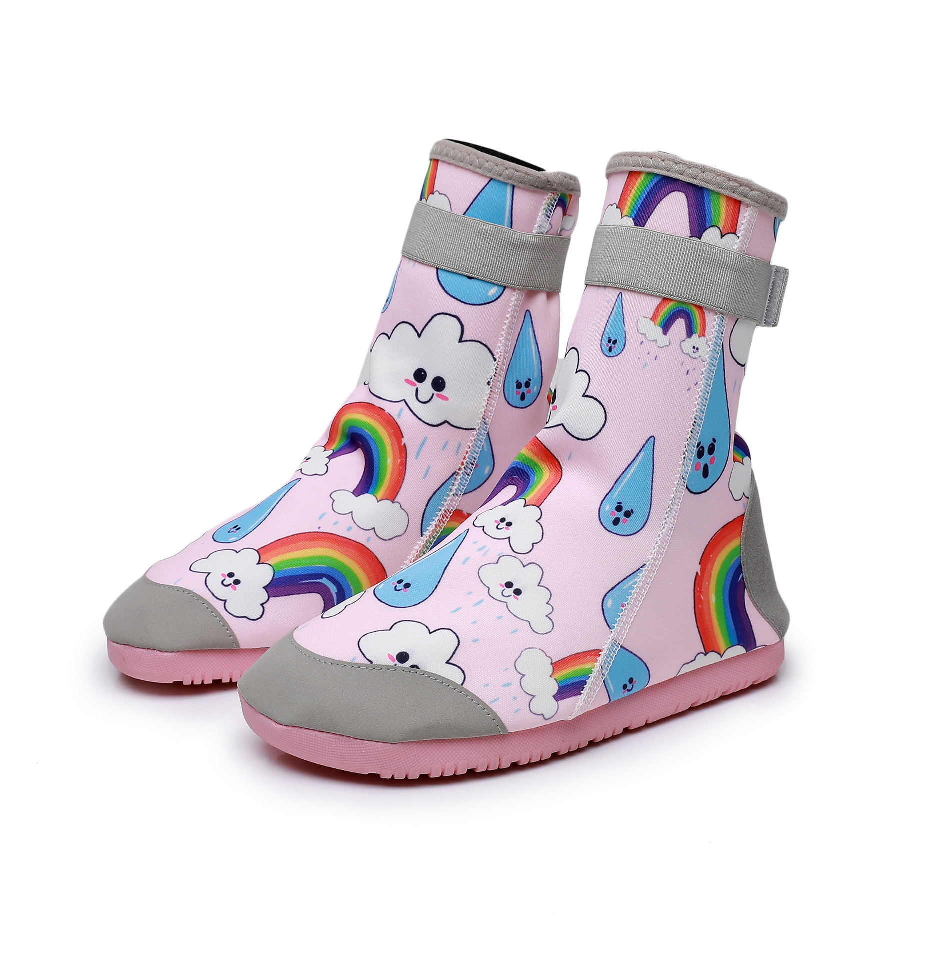 興拓ハイカット親子子供用男女兼用ウォーターシューズ、シュノーケリングビーチシューズソックス、ホームフロアシューズ、スイミングシューズ