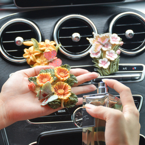 Sanxin Flower Butterfly Car Aromatherapy Silicone Mold DIY Chocolate Fondant Cake Decoration Car Ornaments