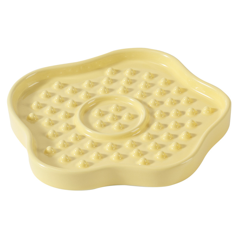 Cerámica anti-asfixia plato de comida lenta plato de comida lenta plato de comida lenta plato de gato plato de arroz plato de comida para perros plato de grano para mascotas