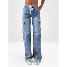 A 79290 Laced multi-pocket cargo jeans ϵ�������װ������ͨ