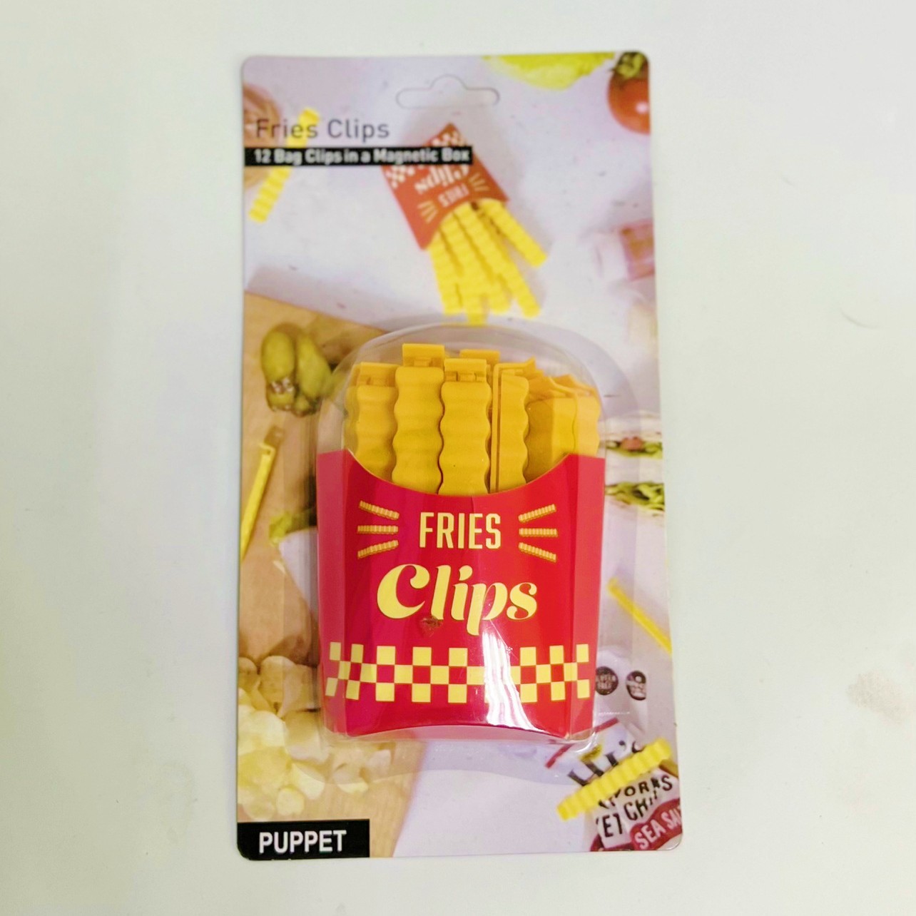 Papas fritas clip de sellado de alimentos para el hogar a prueba de humedad clip de sellado refrigerador etiqueta magnética clip de bocadillo clip de sellado de plástico tira de sellado