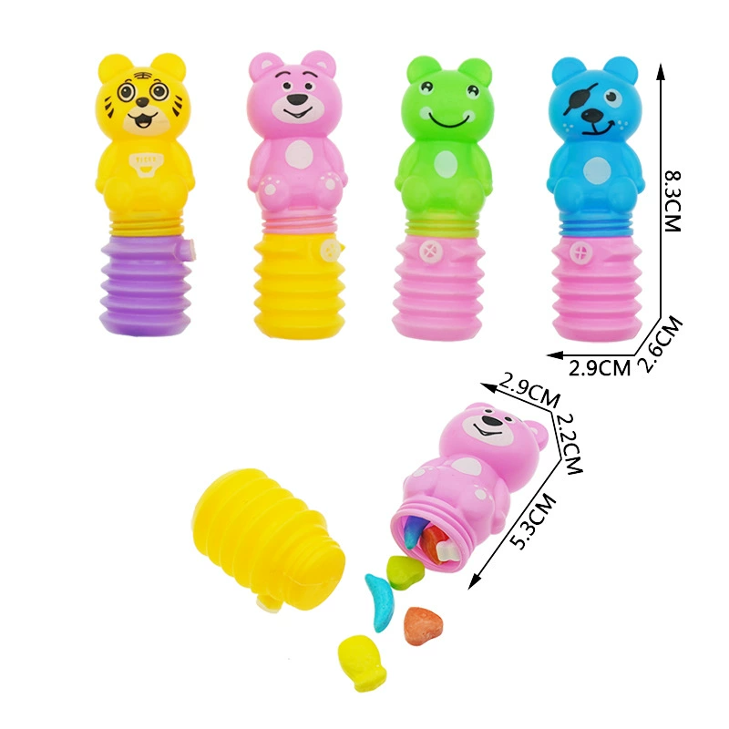Маленькие игрушки с двойным свистком в виде мультяшного медведя для ролевых игр, маленькие игрушки, наполненные конфетами, маленькие игрушки для трансграничной электронной коммерции, рекламные подарки, небольшие подарки.