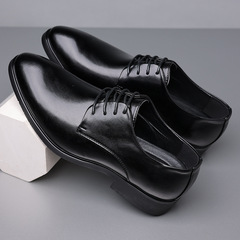 2023 increased height soft sole trendy versatile leather shoes men's business formal wear youth British four-season wear-resistant casual men's shoes