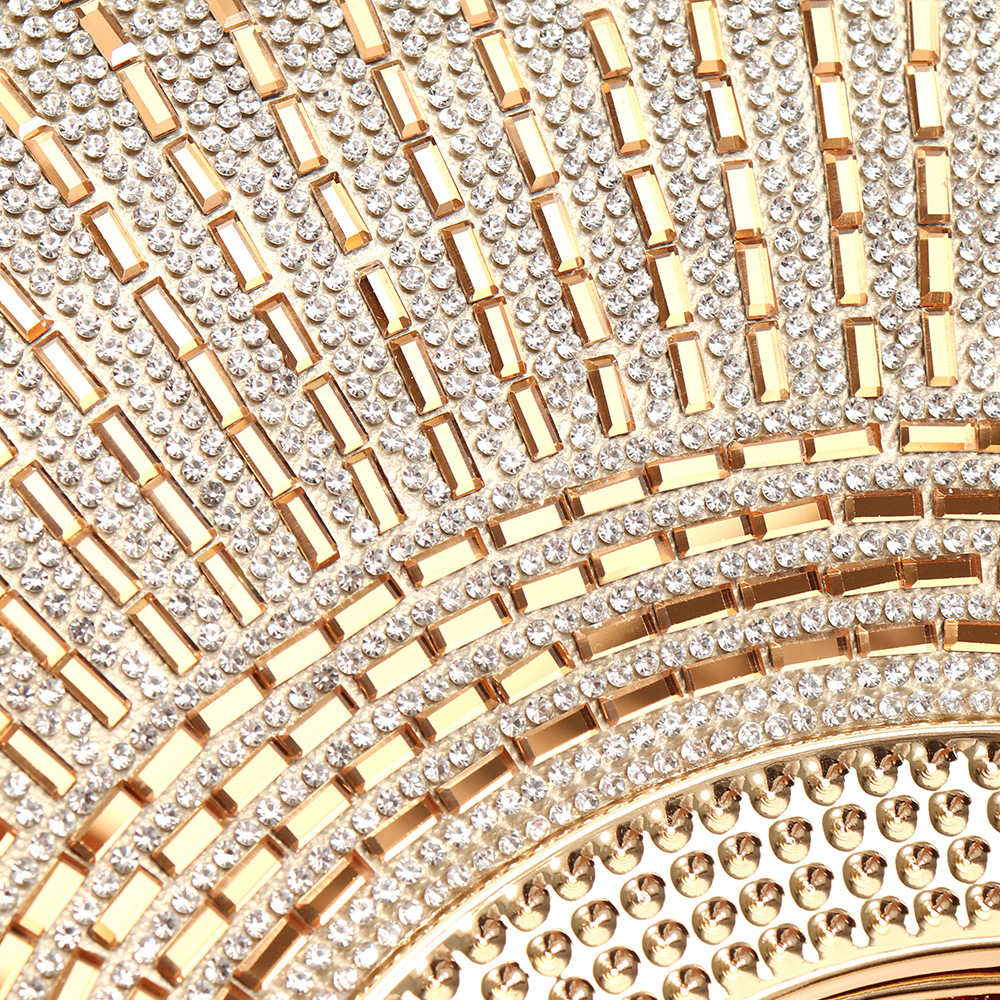 Evening Handbag Shiny Rhinestone Striped Clutch For Weddings_voghion.com