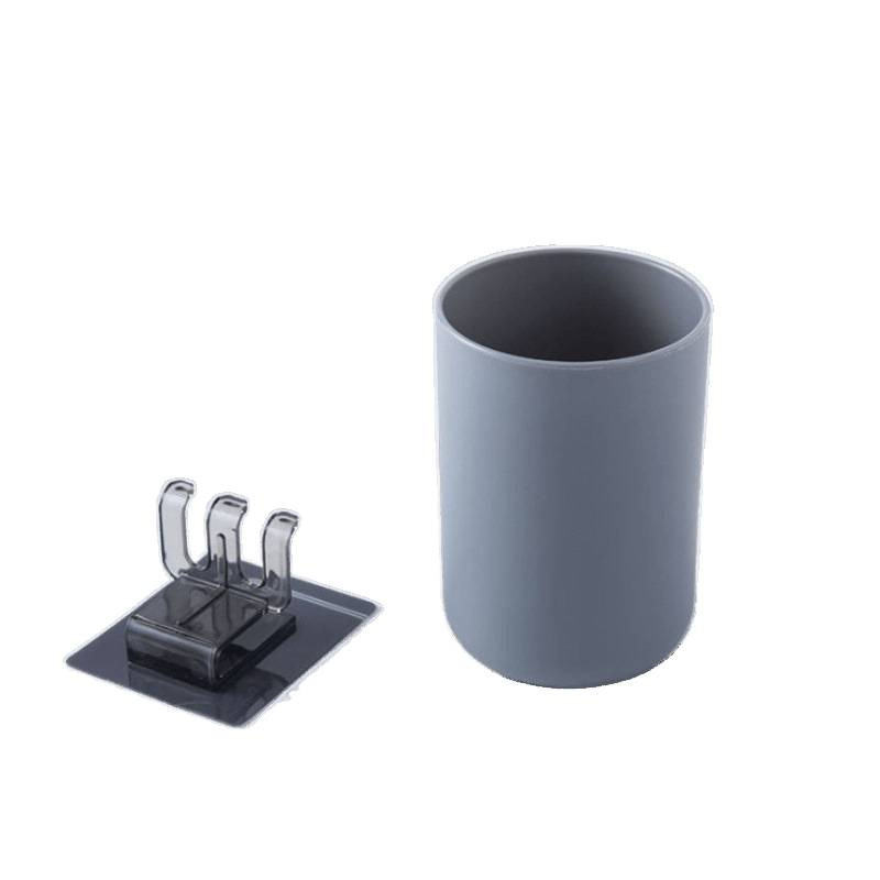 Wall-Mounted No-Drill Wall Mouthwash Bathroom Toothbrush Cup Holder Storage Rack Manufacturer_voghion.com