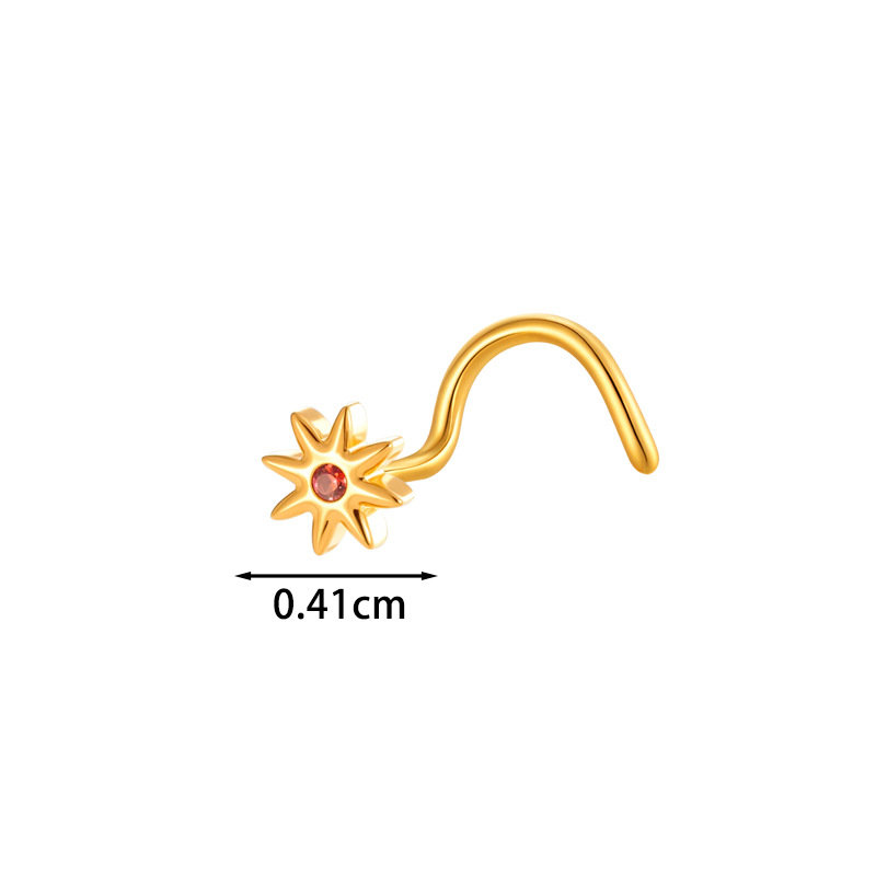 G23/F136 Titanium Allo S Rod Stud Micro Pave Zircon Hollow Heart Rose Flower European And American Nose Piercing_voghion.com
