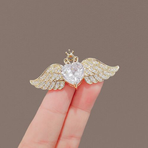 Angel Wings Brooch, High-end Women's Exquisite Pin, High-end Lapel Pin, Accessories, Rhinestone Suit, Sweater Corsage