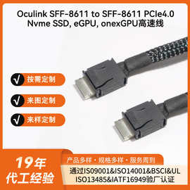 PCle4.0 OCuLink SFF8611高速连接线束适用于服务器交换机数据线