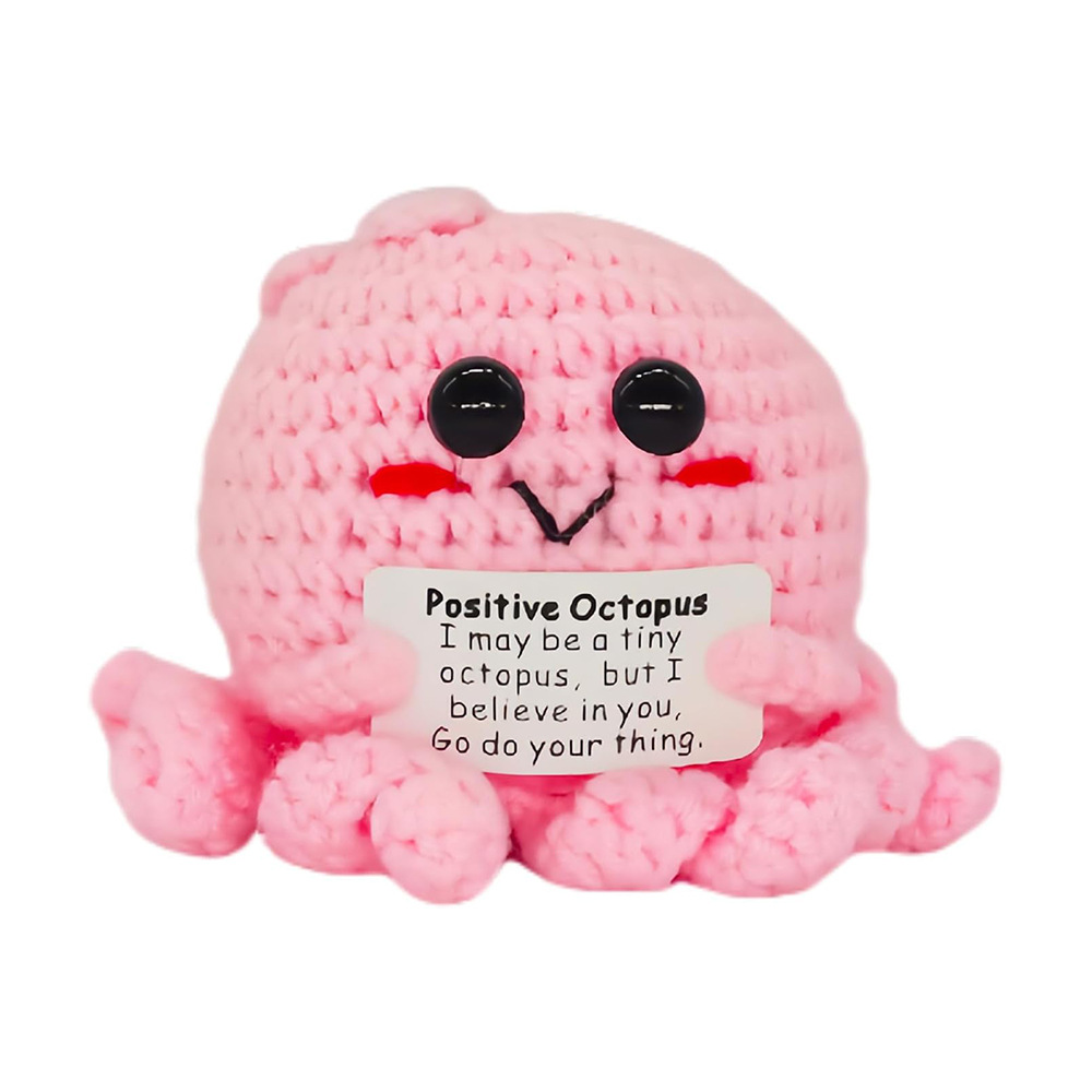 작은 손으로 핑크 문어