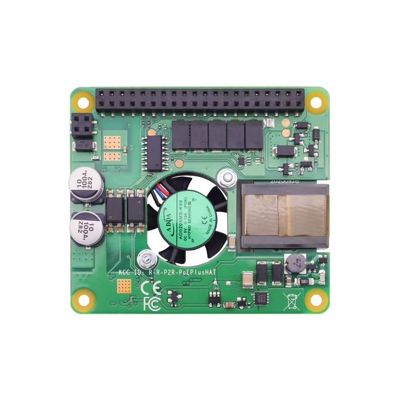 Модуль питания PoE+ Raspberry Pi PoE+HAT поддерживает PI3B+/4, Raspberry POE+