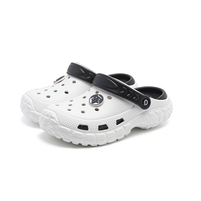 2025 nuevo estilo de suela gruesa moda juvenil transpirable playa con agujeros zapatos casuales de eva para hombre comercio exterior al por mayor transfronterizo