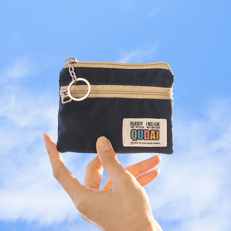 双层零钱包简约日系防水迷你小学生男女装钥匙耳机卡包布艺零极凯