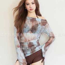 废土风/比基尼三件套2025新款保守学生遮肚显瘦泡温泉泳衣女款工
