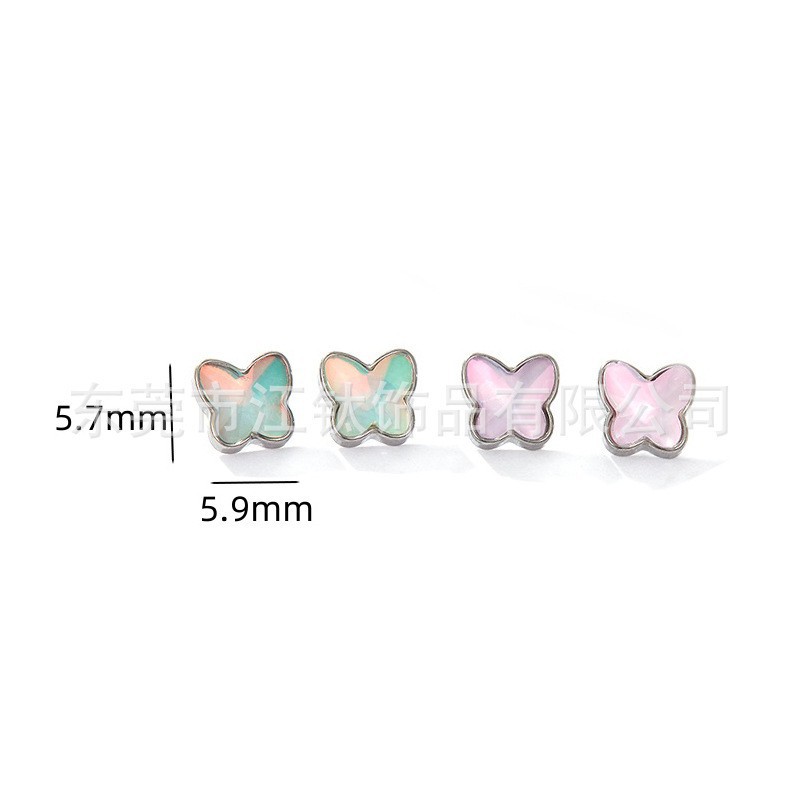 Silver pointed spike labret stud material detail