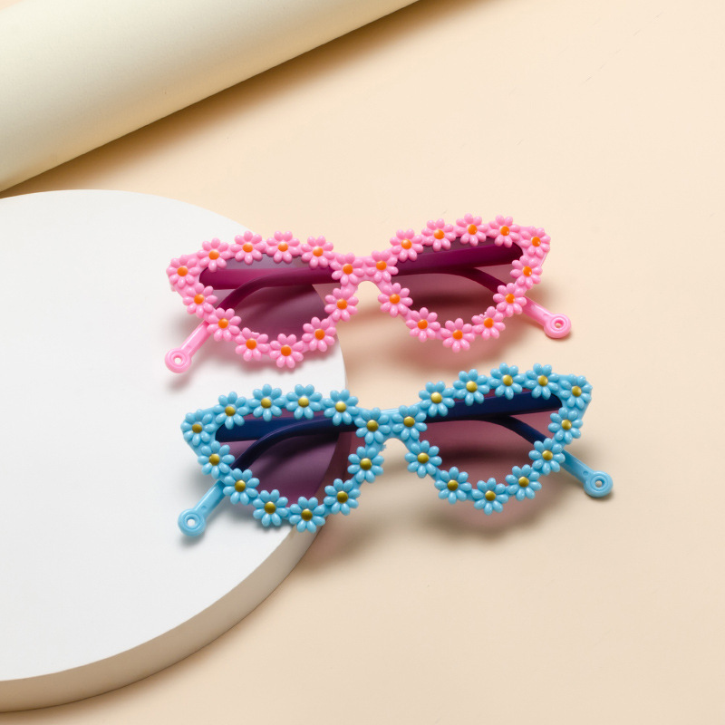 Niños gafas de sol flores niñas gafas de sol bebés 1 - 6 años de sombra lindas margaritas gafas de sol en stock al por mayor