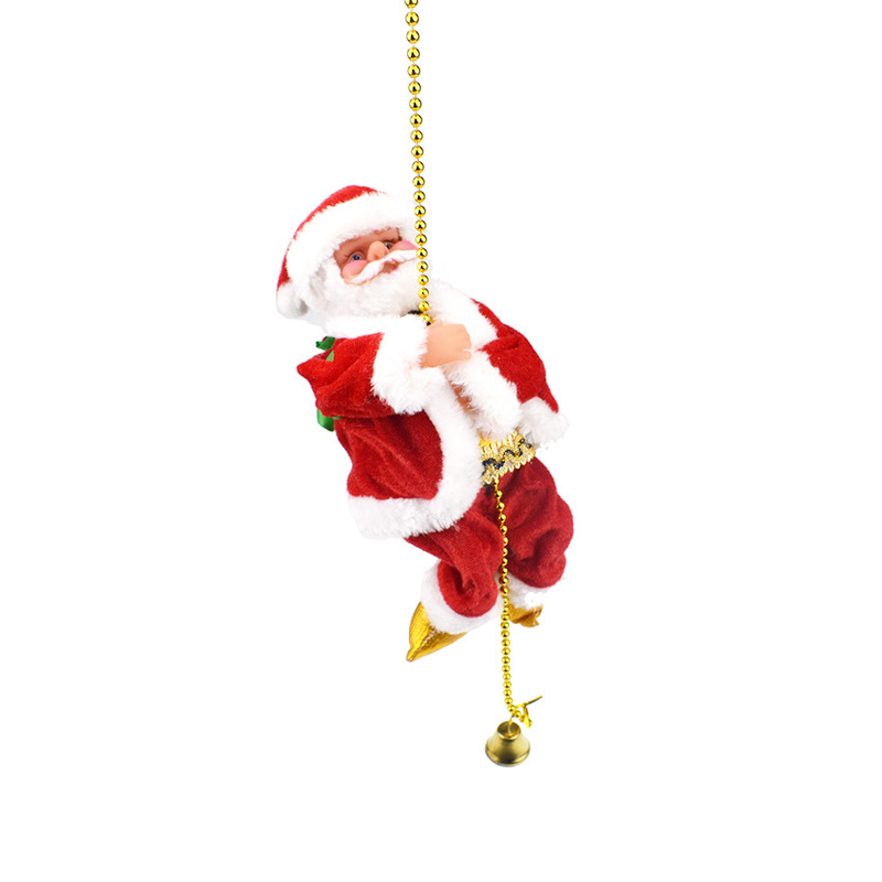電動音楽が流れるクリスマスサンタクロースの飾り、クリスマスの飾り物、ベルベットのサンタクロースの置物、越境で人気商品|undefined