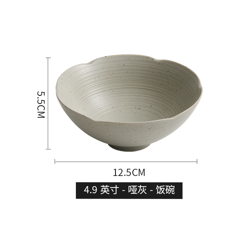 Sopa casera creativa tazón de fideos de desayuno yogur tazón de avena hotel restaurante de cerámica nórdica tazón de arroz estilo japonés