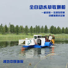 全自动水上垃圾打捞船 水葫芦水白菜收割船 锦桐河道清理设备
