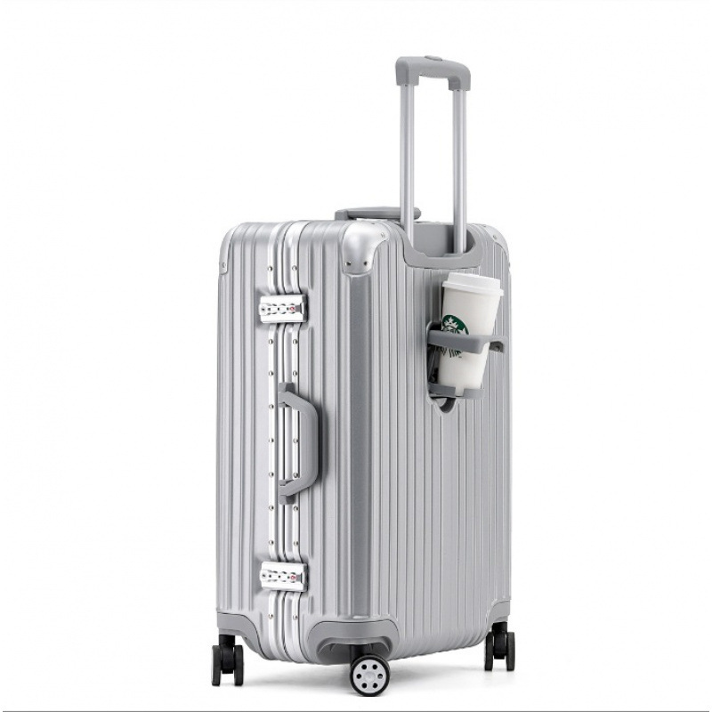 Caja de contraseña de aleación de aluminio y magnesio para mujer, maleta con ruedas universales para hombre, maleta de 20 pulgadas, maleta, caja de aluminio
