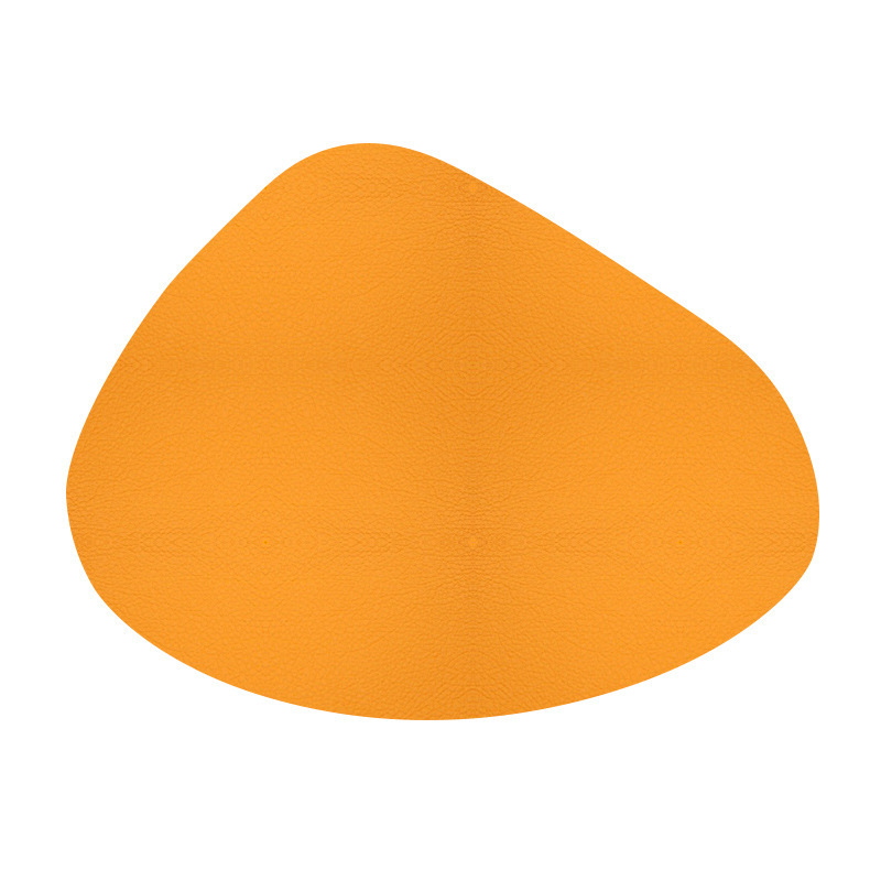 Coaster de cuero pvc aislamiento térmico antideslizante estera de comedor casa estera decorativa redonda forma de gota cuadrada se puede fijar forma