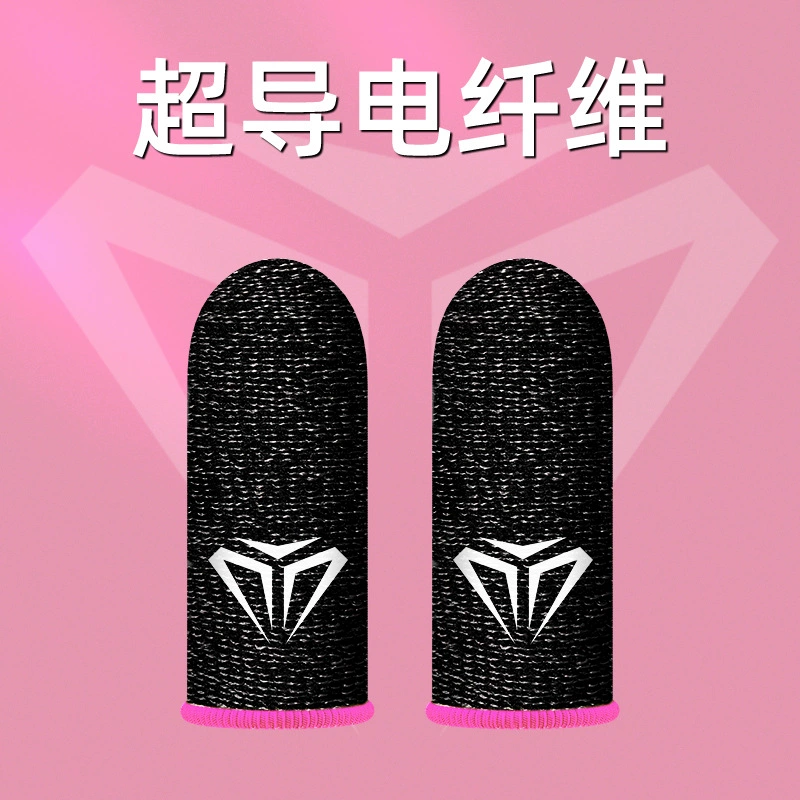 Gaming Finger Sleeves (S02–S04), Silver Fiber Anti-Sweat, 1 Pair with Metal Box Options