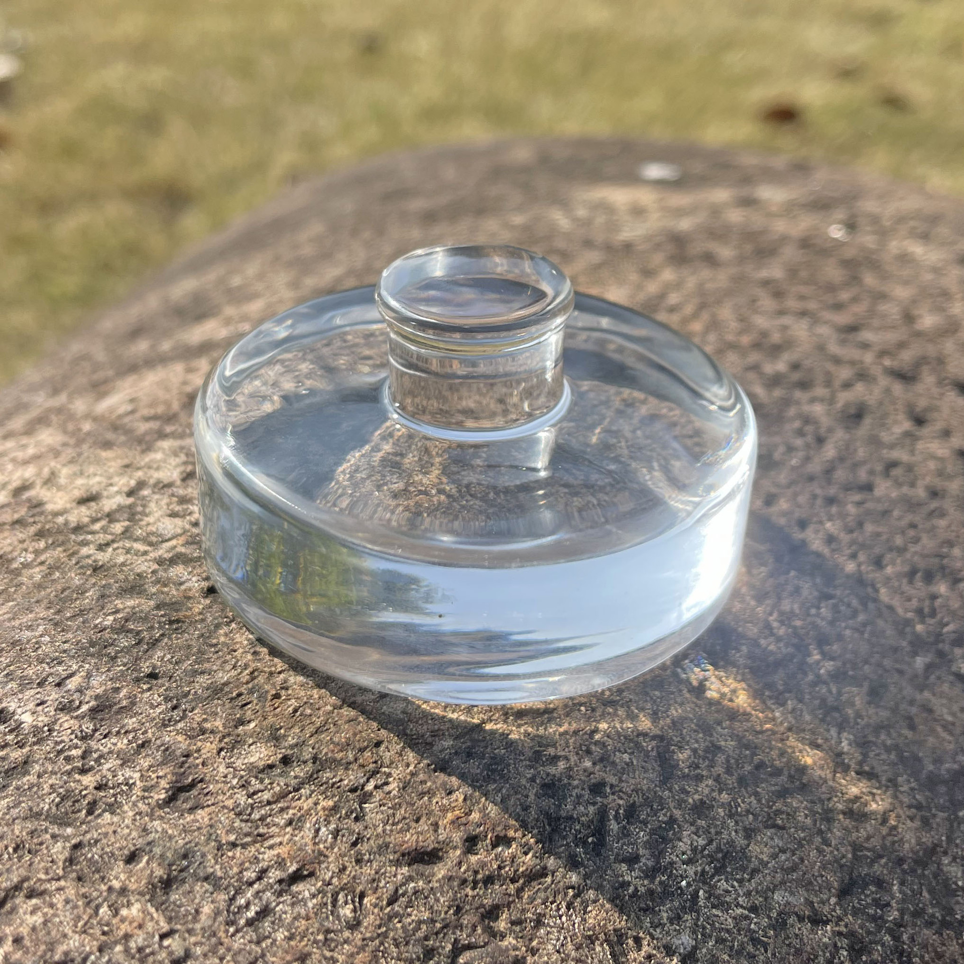Amazon Cross-Border Wide-Mouth Mason Jar Fermentation Glass Weights Mason Cup Wide-Mouth Fermentation Heavy Stone Glass Paperweight