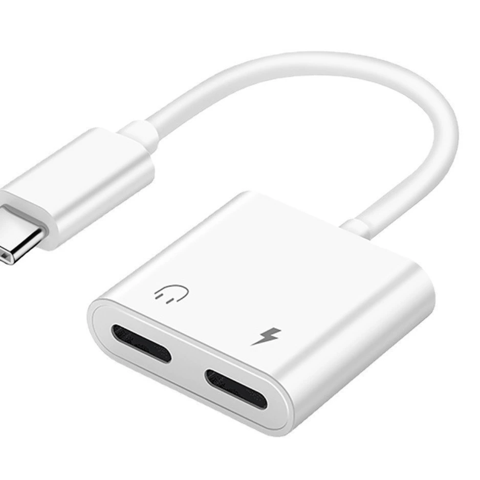 Двойной USB Type-C цифровой аудио адаптер кабель 2-в-1 вызов быстрая зарядка полностью совместим многоинтерфейсная совместимость