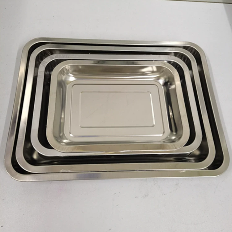 Барбекю из нержавеющей стали квадратная пластина прямоугольный лоток для рисовых рулетов углубленное блюдо для рыбы на гриле 2 юаня магазин поставки оптом в наличии
