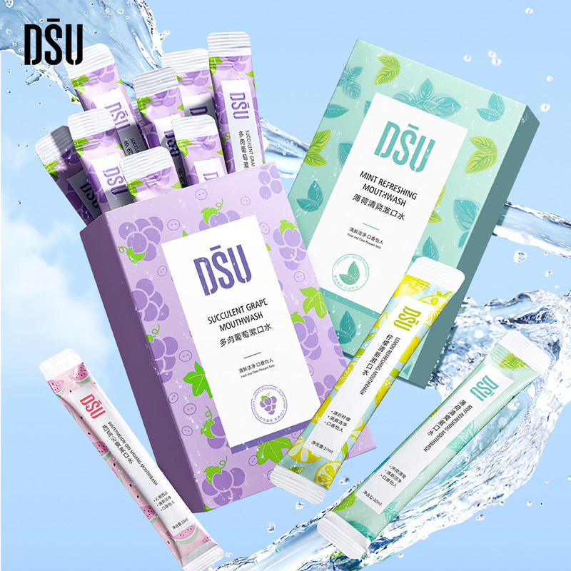 DSU menta enjuague bucal refrescante limpieza bucal aliento fresco fabricante de enjuague bucal desechable portátil al por mayor image 2