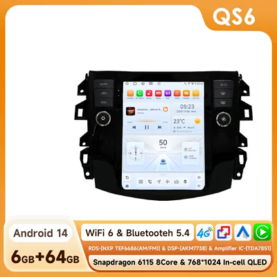 Nissan Navara Android Vertical | DVD Navigation - 664g-wifi4g-version-6115-carplay-eight-core-97inch-suitable-for-16-22-nissan-navara