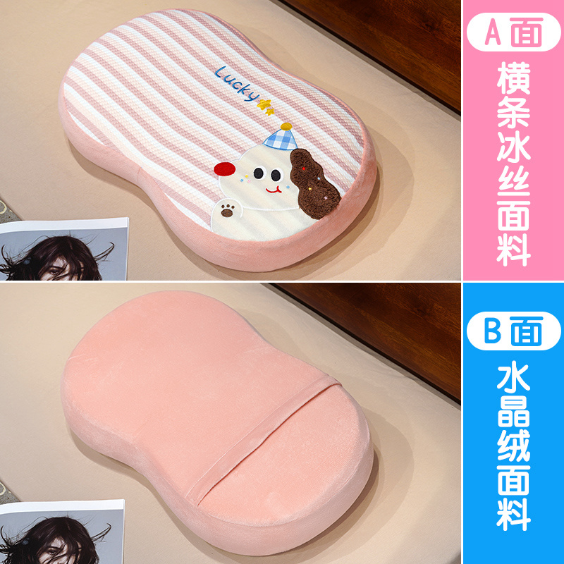 Verano almohada de algodón de memoria de seda de hielo para proteger la columna vertebral cervical para dormir dormitorio de estudiantes almohada única almohada para dormir en la mesa para niños