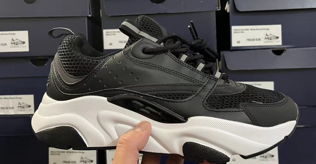Estación europea transfronteriza nueva casa B22 deportes y ocio suela gruesa moda retro transparente zapatos de papá con aumento de altura para hombres y mujeres cd