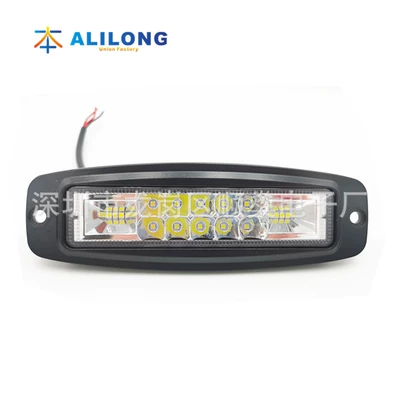 Yeni Düz 16LED48W Flaş Avtomobil İşığı Yük Maşını Qayıq Off-road Motosiklet Projektoru