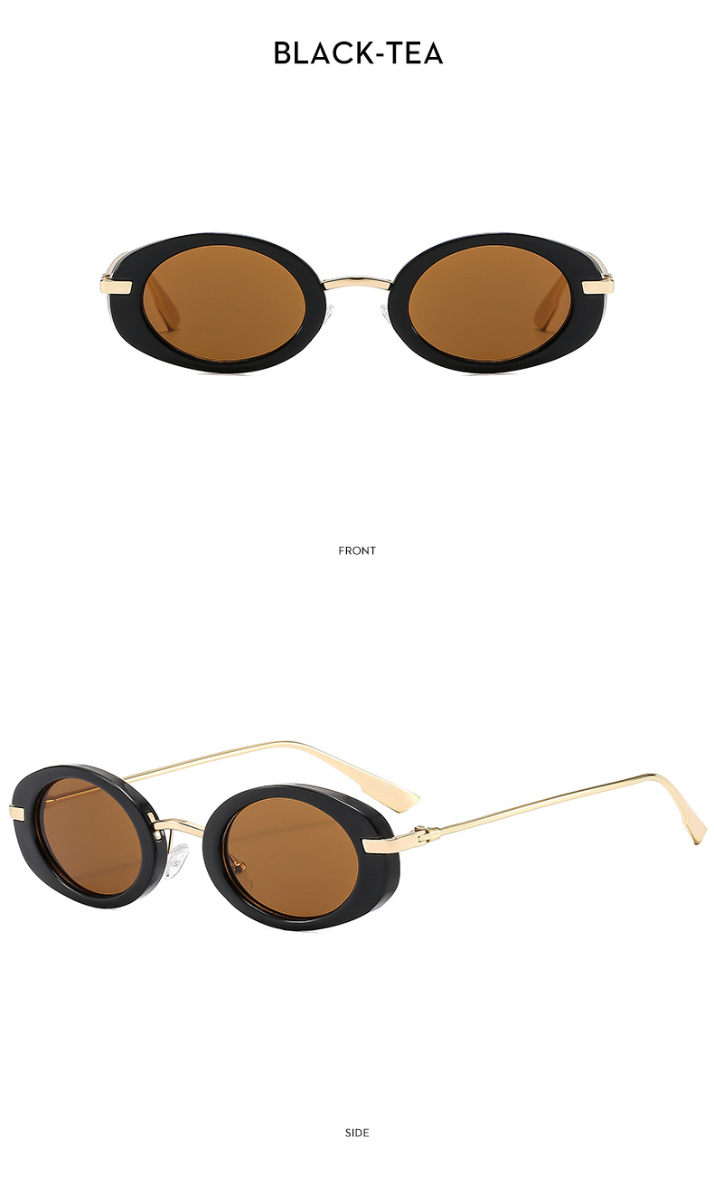 45g Weight Full Frame Glasses Structure Sunglasses Classification PC, UV400 Protection Lens Material Oval Frame Glasses Style Travel, Shopping Occasion Solid Color Pattern All Seasons Season Women's Gender Vacation, Streetwear Style Vacation Streetwear Solid Color PC UV400 Protection Oval Frame Full Frame Women's Sunglasses 19