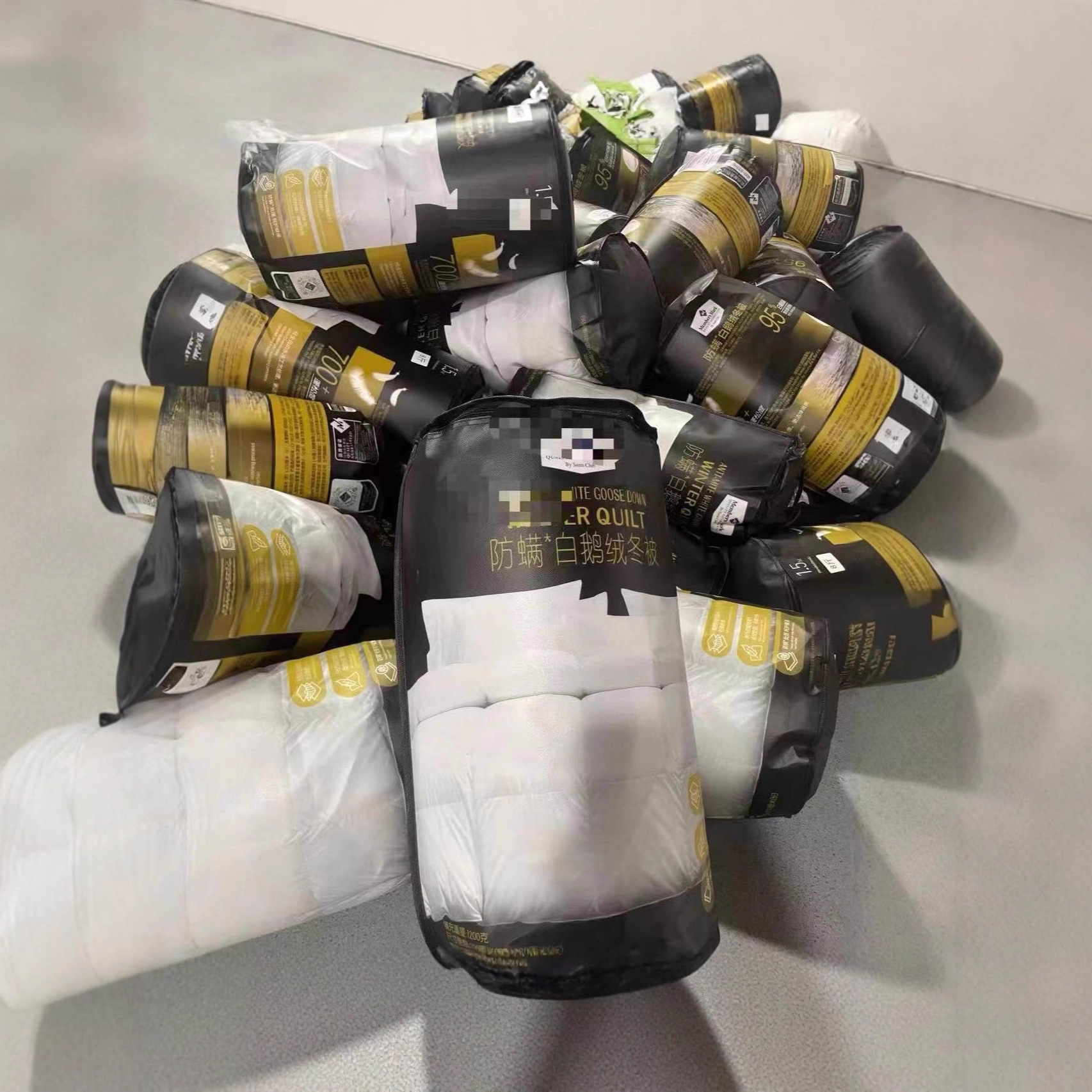 1020-7 山某姆下架款 高蓬松下架鹅绒被1200克尾单2米2.3