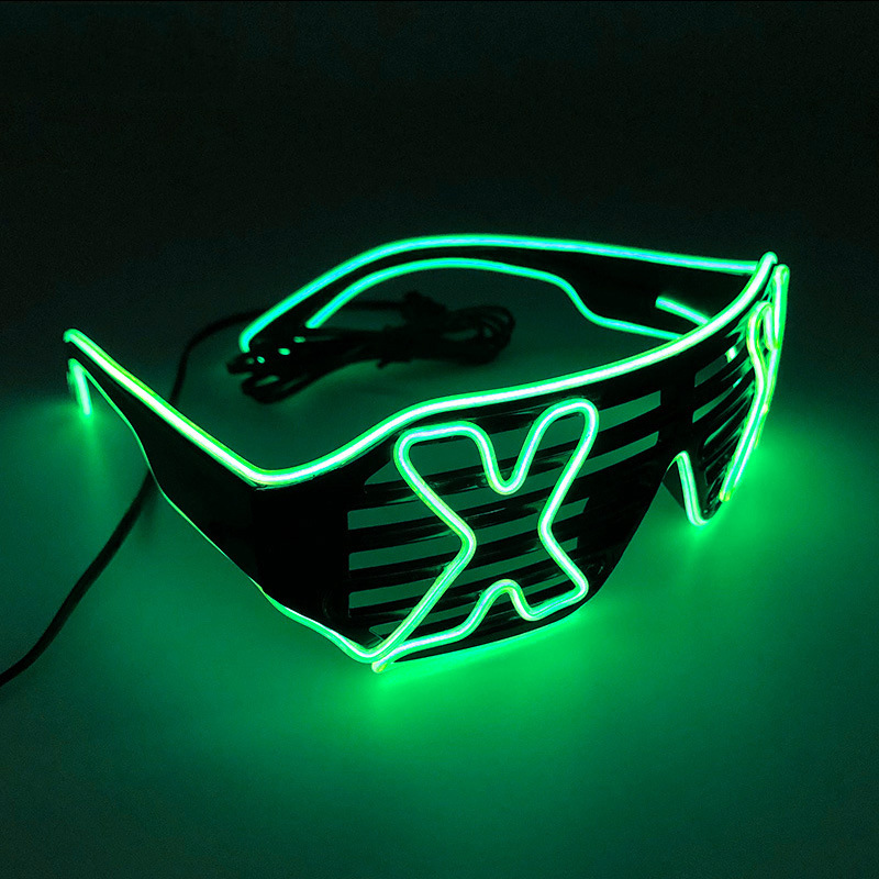 Halloween LED gafas luminosas party bar disco equipo carta LED persianas gafas EL ambiente props