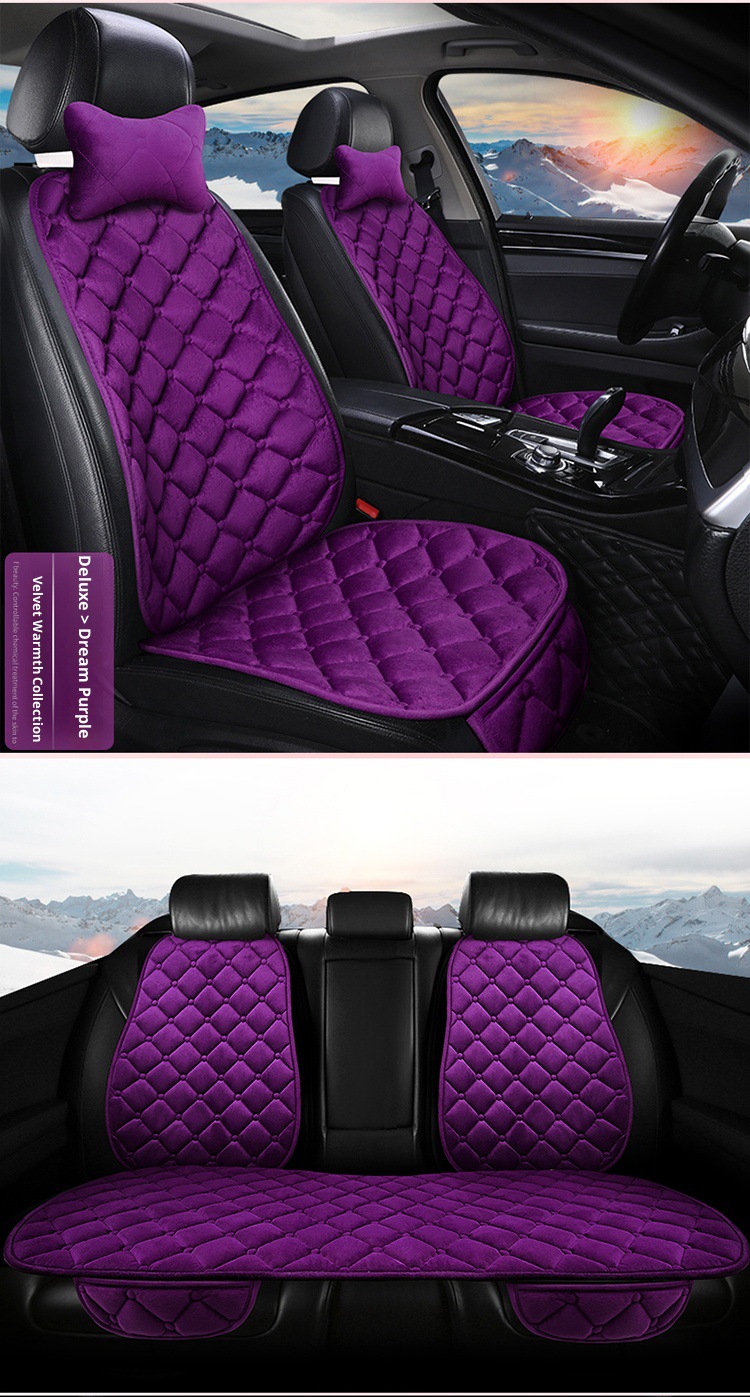 Plush Seat Cushion Half-Pack Seat Cover Velvet Seat Cushion Winter Seat Cover Small Three-Piece Cross-Border E-Commerce Car Seat Cushion