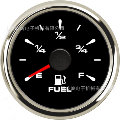 automobile instrument Yacht Oil Level Gauge - silver-edge-black-bottom-pointer-1