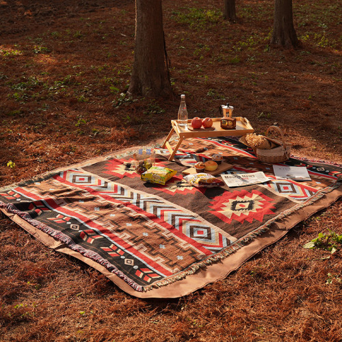 Outdoor camping tablecloth picnic mat moisture-proof mat bohemian rug picnic cloth floor mat beach mat blanket
