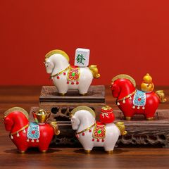 马上发财国潮马礼品套装马年吉祥物生肖马年会伴手礼创意礼物摆件