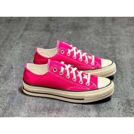 2024新款1970s玫红色低帮男鞋女鞋情侣款休闲帆布鞋