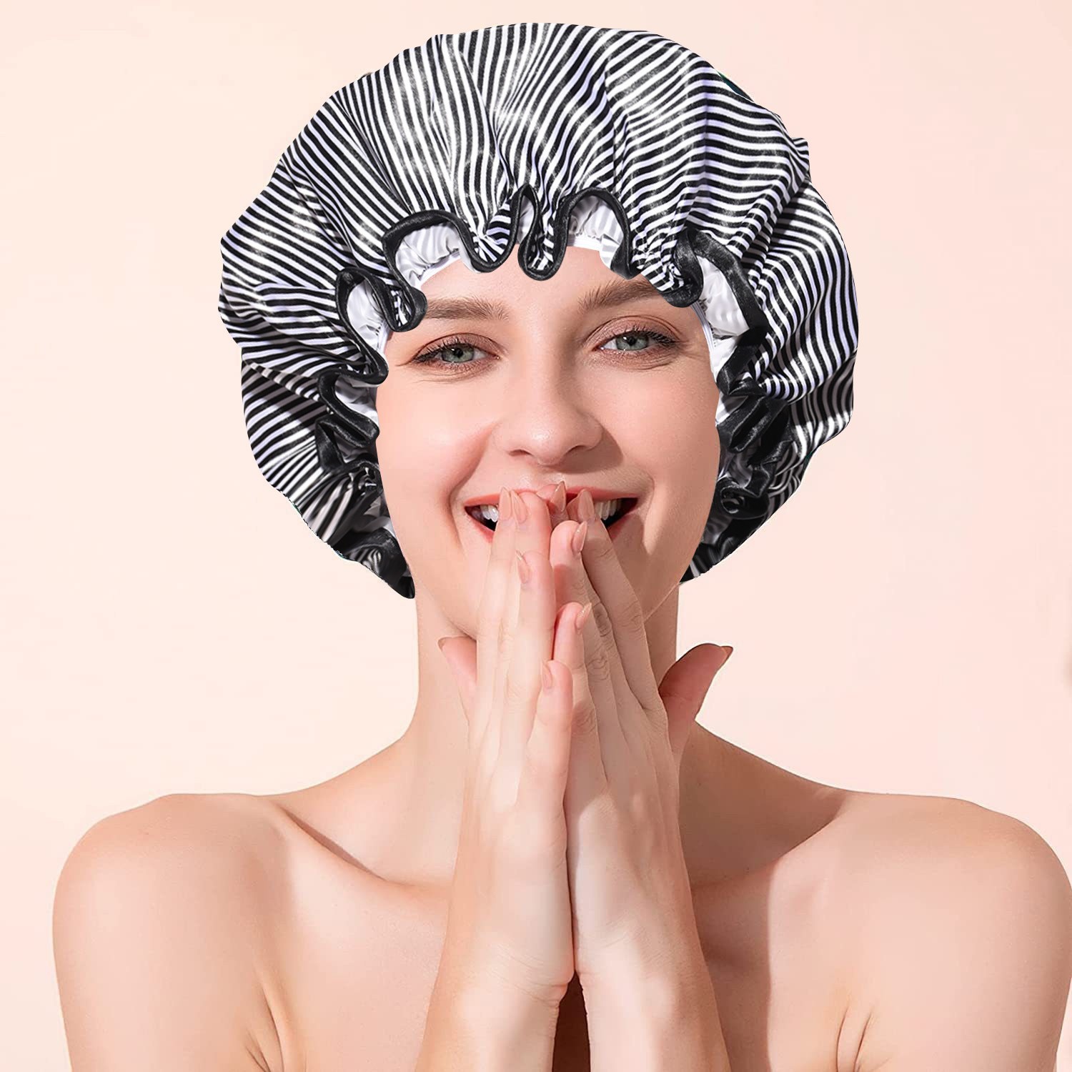 Waterproof fashionable shower cap