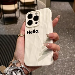 HELLO Simple iPhone 13 Apple 15 Pro Max Phone Case 12 Folds 11 Creative 14 Plus Anti-Slip X Soft
