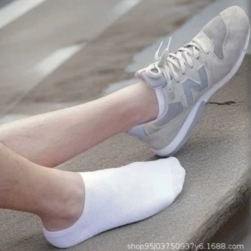 Men's spring summer solid invisible socks, absorbs sweat and smell