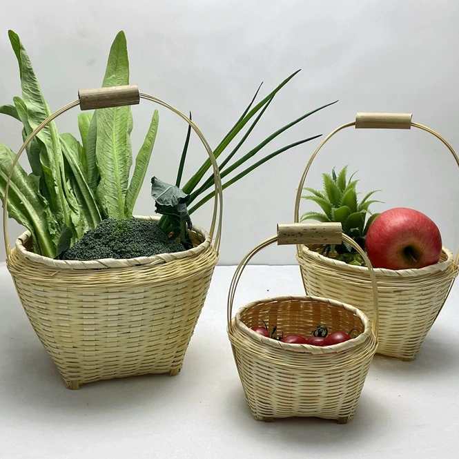Fruit woven storage basket, handmade