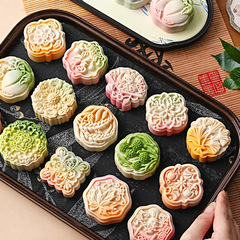 月饼模具2025新款敦煌花草传统国潮风中式冰皮绿豆糕点心手压烘焙