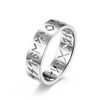 Scandinavian accessory stainless steel, ring with letters, suitable for import