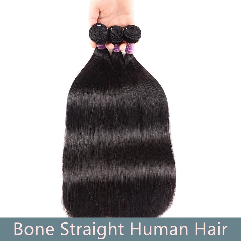 human hair wig hair curtain bone straigh...